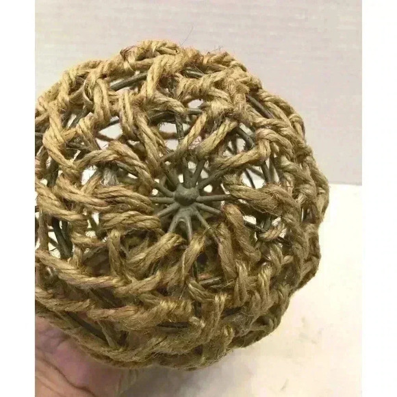 Apple Minimalist Decor Americana Wire-Framed w. Rope Teacher Desk Shelf Table - Picture 4 of 11